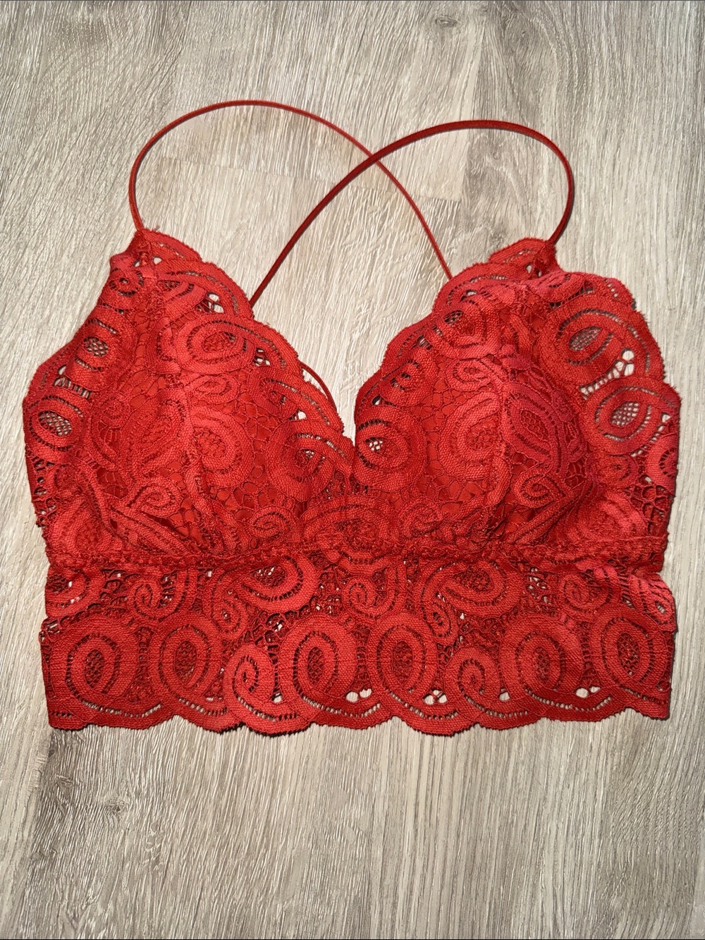 Burnt Orange Lace Bralette